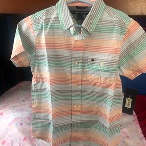 Tommy Hilfiger Boys' Short Sleeve Button-Down Shirt